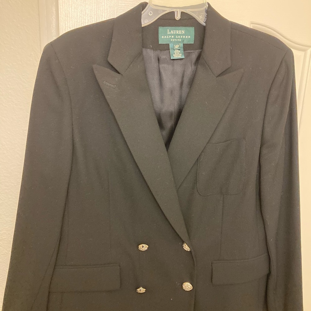 Lauren - Ralph Lauren Petite 14P Black blazer